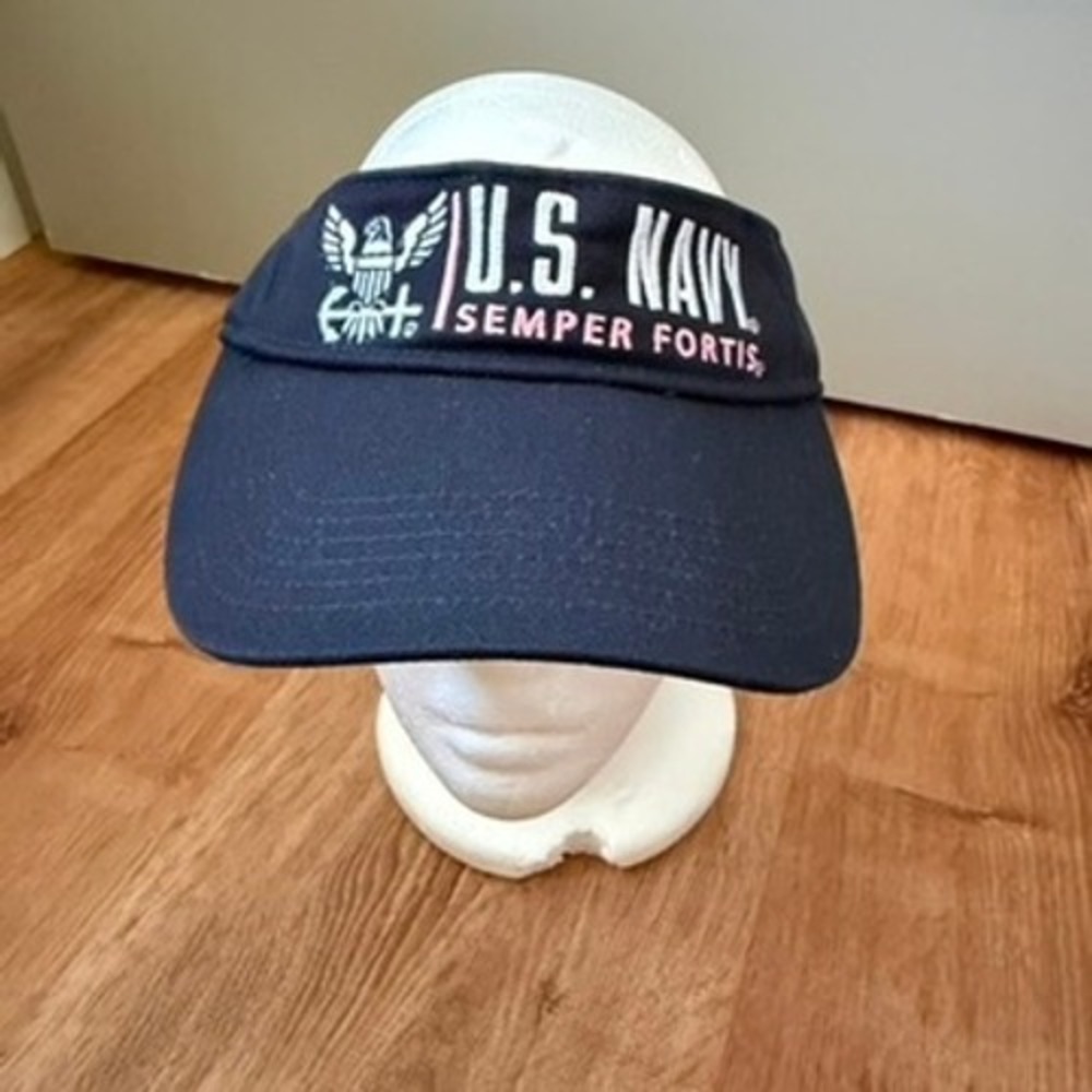 Champion U.S. Navy Visor Unisex One Size Navy Blue Semper Fortis Embroidered